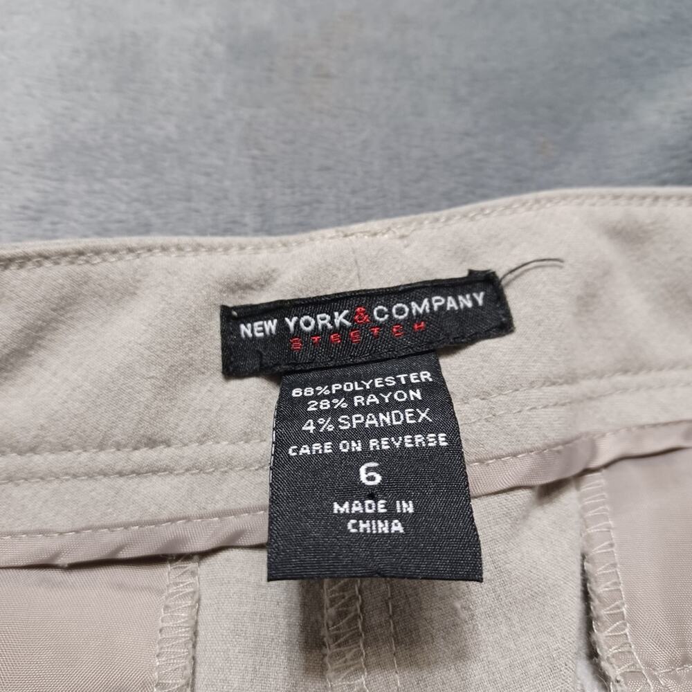 New York & Co Womens Slim Tapered Cargo Pants Size 6‎ Gray Mid Rise Stretch - Picture 5 of 13